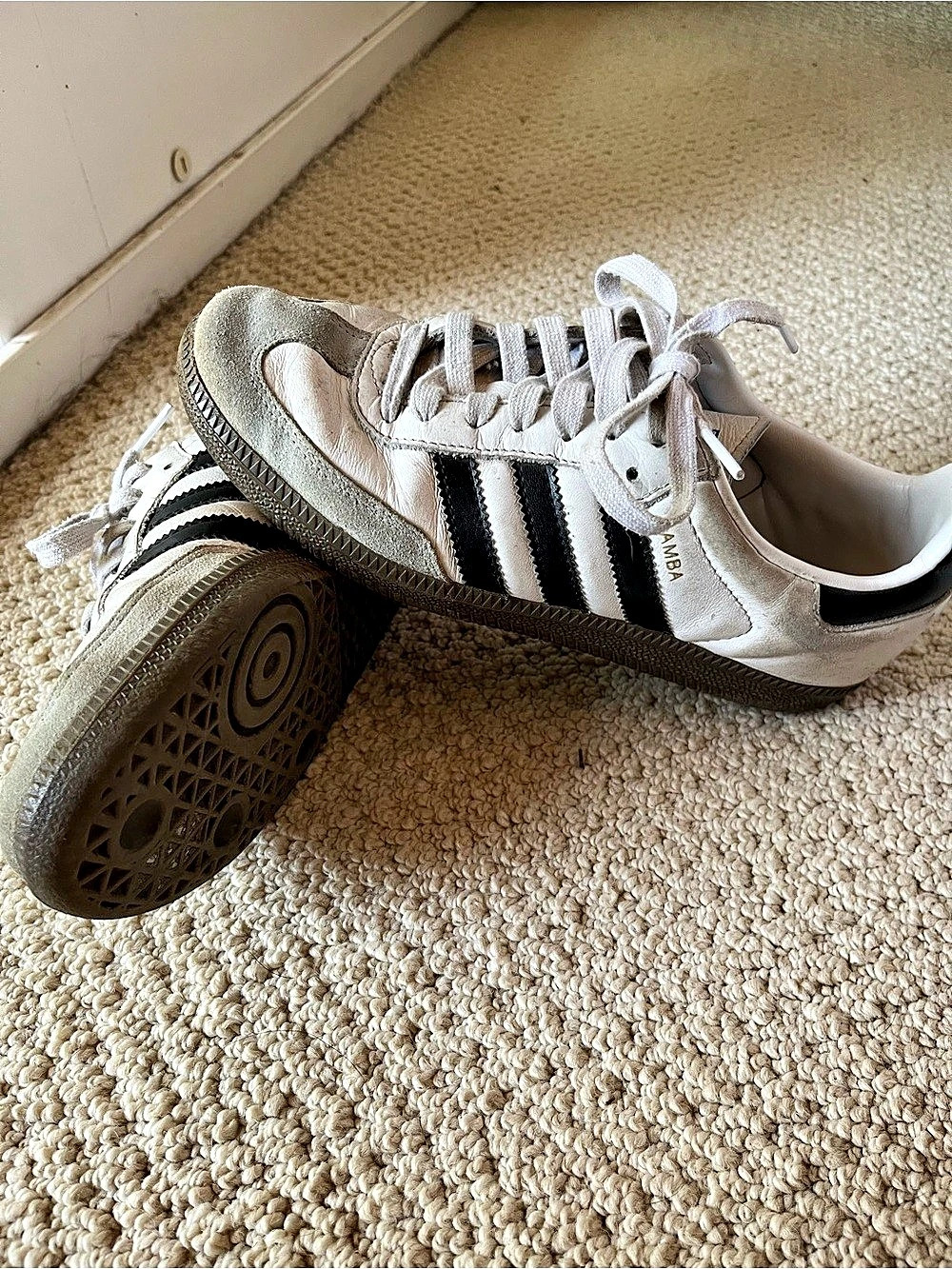 adidas Samba OG Shoes Kids Sneakers White & Black Size 5.5